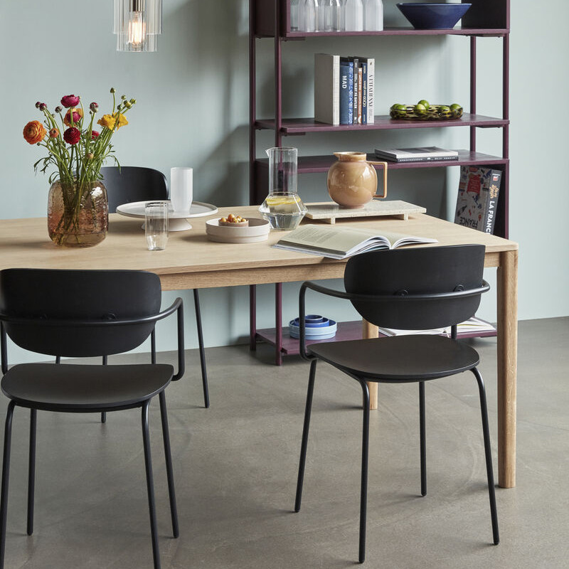 Table de salle à manger bois naturel rectangulaire - Sami 