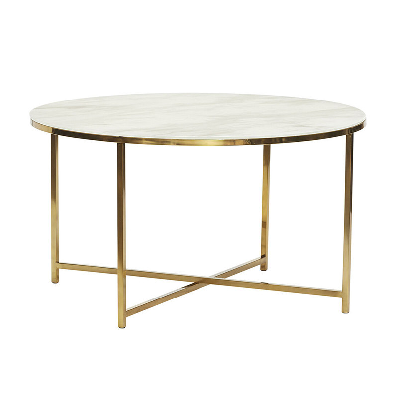 Table basse marbre laiton Hubsch - Cado 