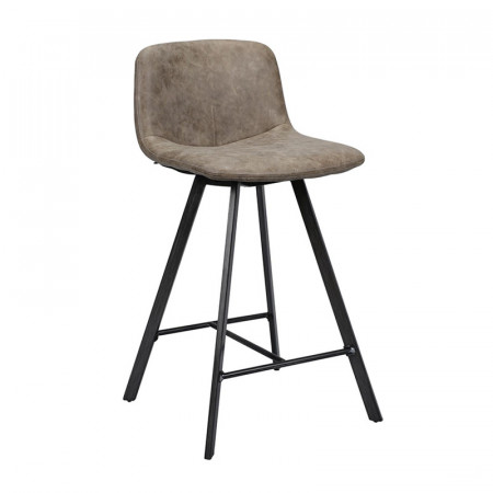 Tabouret de bar simili cuir vintage marron - Open 