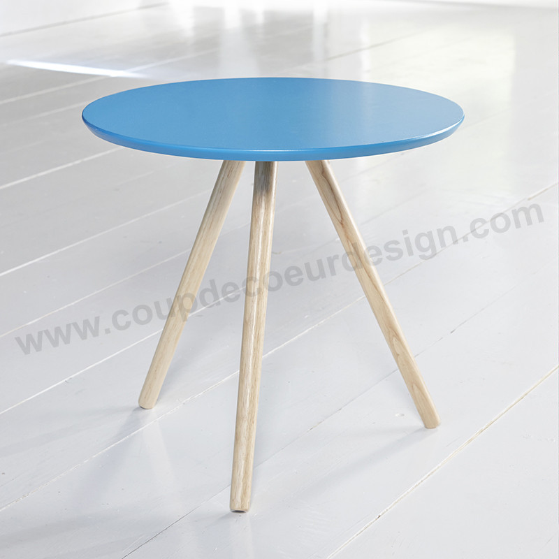 Bout de canapé bleu style scandinave - Field 