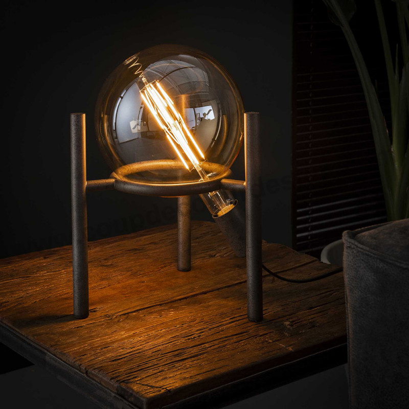 Lampe design industrielle avec ampoule déco - Pluton Lampe design industrielle avec ampoule déco - Pluton
