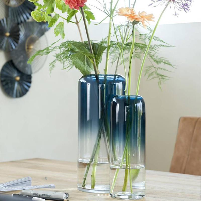Vase en verre dégradé de bleu H35cm - Marie 