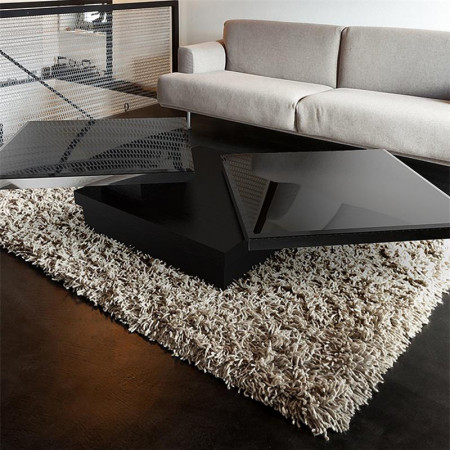 Table basse noire modulable design - Somb 