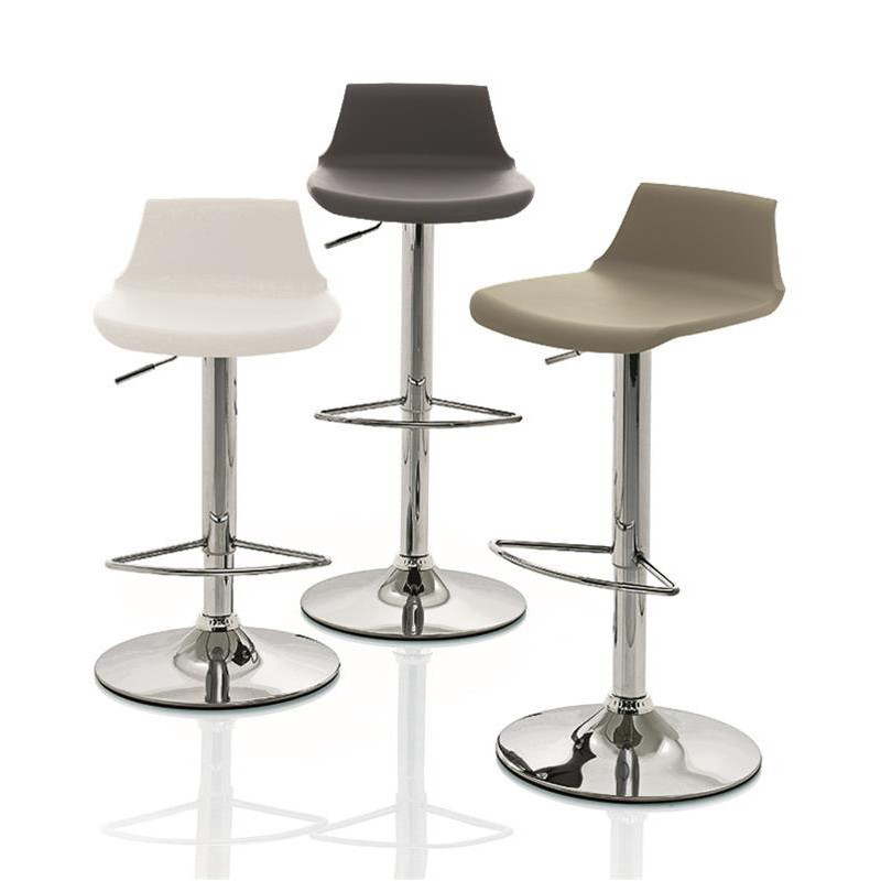 Tabouret de bar blanc réglable et pivotant sur CDC Design