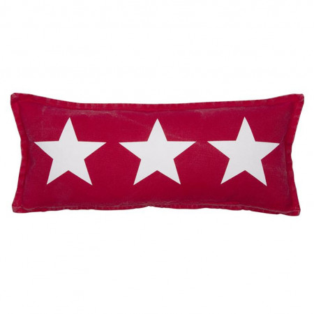 Coussin rouge avec étoiles blanches - Starship 