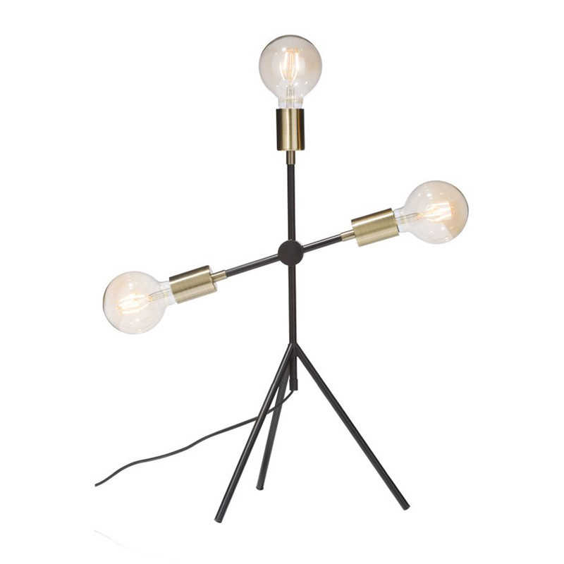 Lampe design sur pied métal noir - Mandy