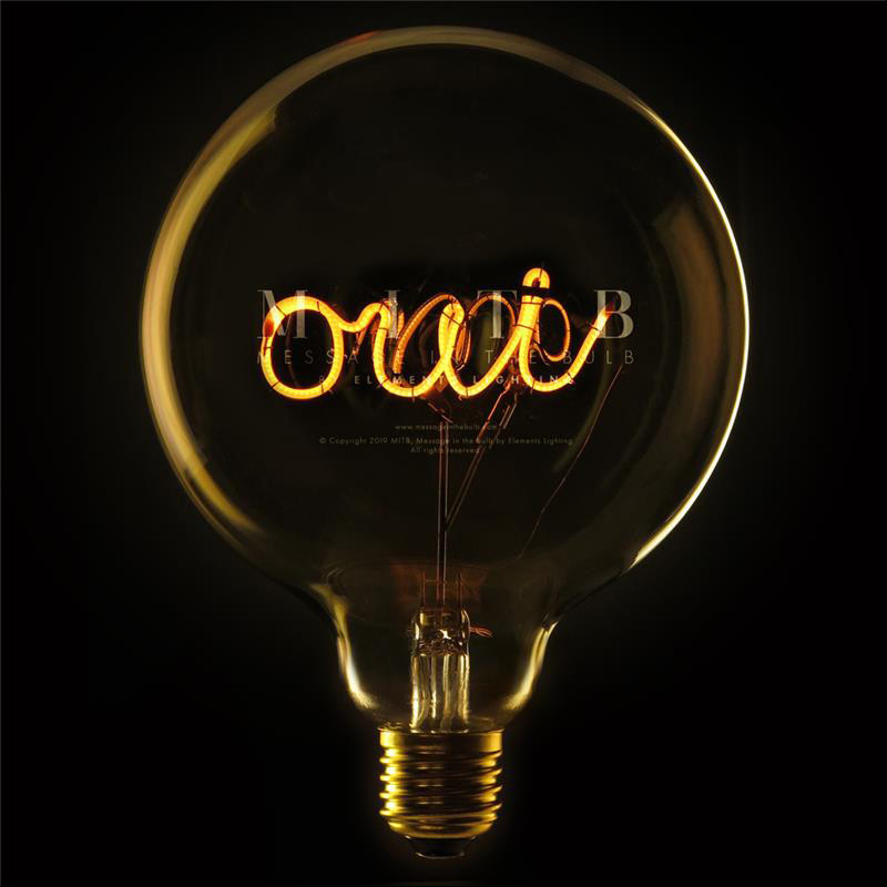 Ampoule design déco message - Oui 