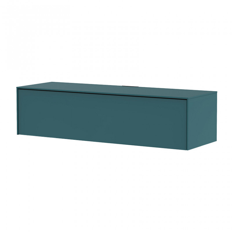 Meuble TV suspendu bleu canard 120cm - Teal