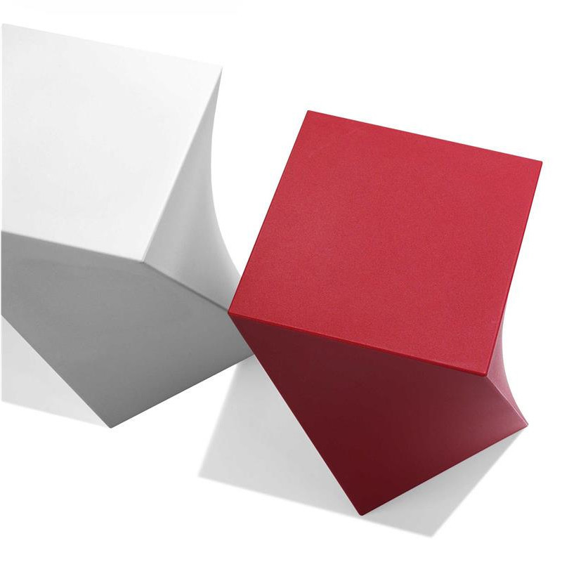 Tabouret rouge design - Kubik 