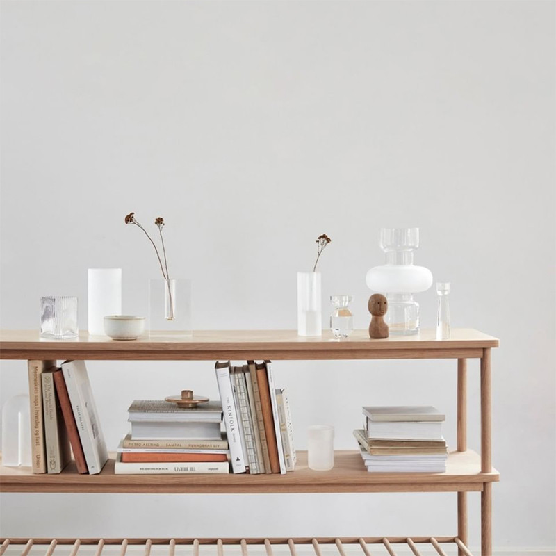 Console Meuble Scandinave En Bois 2 Etageres Sur Cdc Design