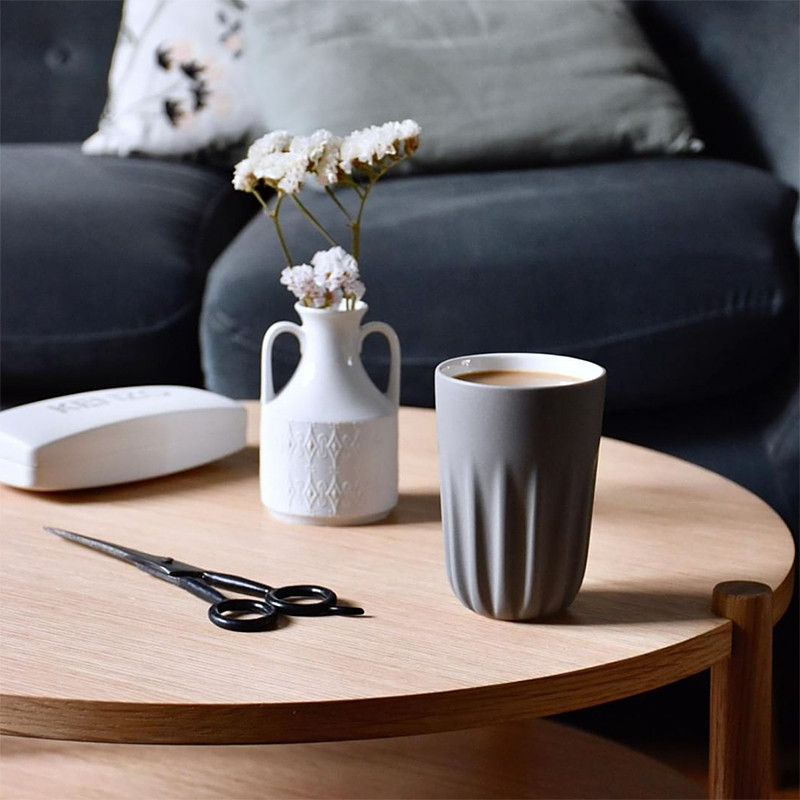 Table basse ronde bois naturel Hubsch - Sine