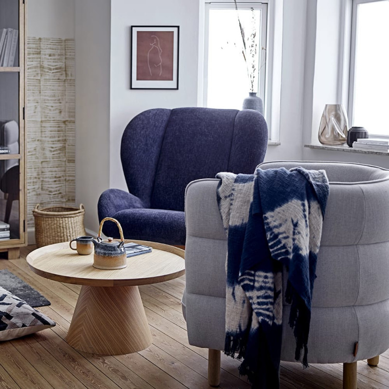 Fauteuil scandinave bleu Bloomingville - Eve