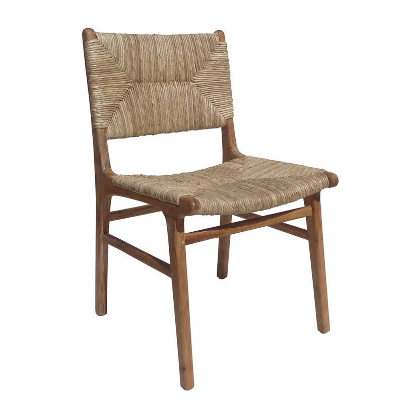 Chaise en bois et paille design - Creti 