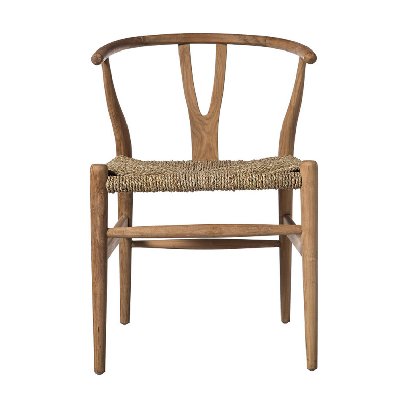 Chaise wishbone bois naturel - Weg 