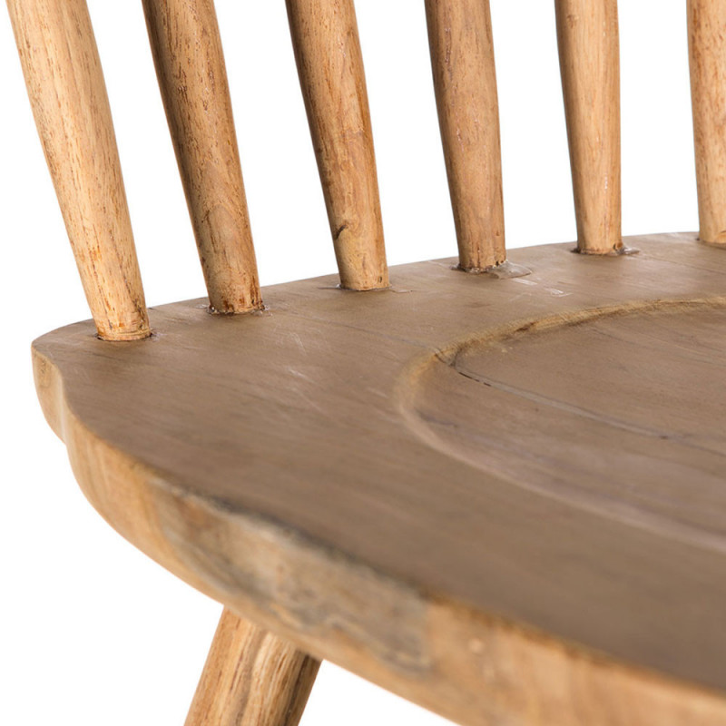 Chaise à barreaux en bois naturel baumann  - Jenna 
