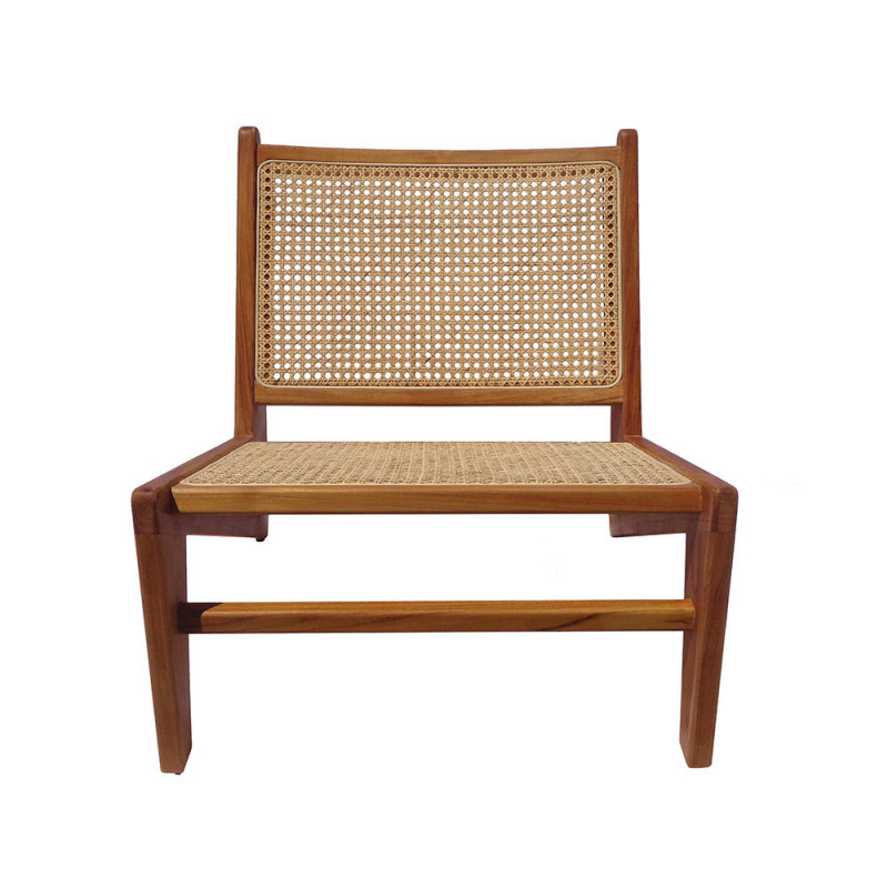 Fauteuil lounge en cannage rotin naturel - Ose 