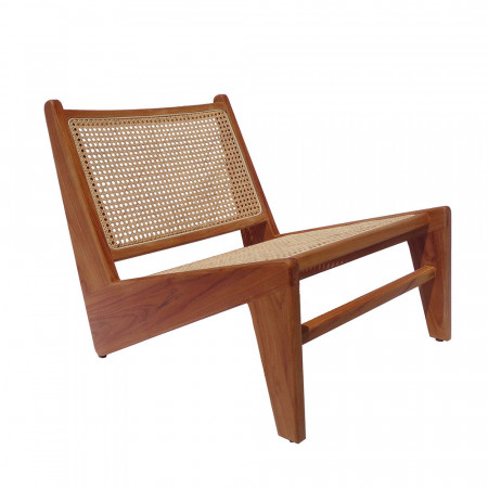 Fauteuil lounge en cannage rotin naturel - Ose 