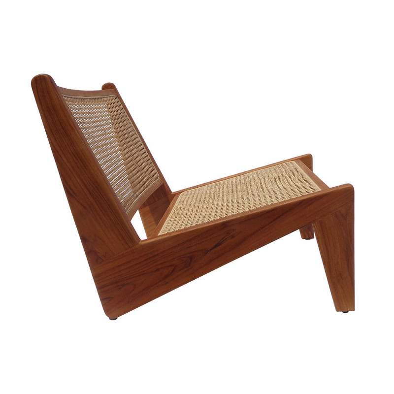 Fauteuil lounge en cannage rotin naturel - Ose 