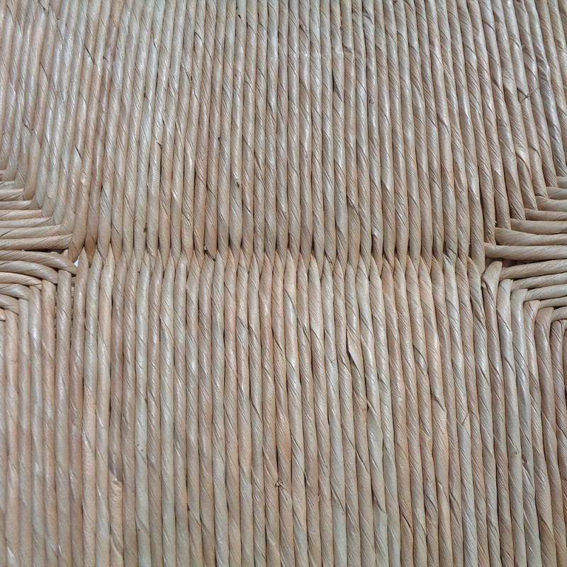 Fauteuil bas design en bois et fibre naturel - Creti 
