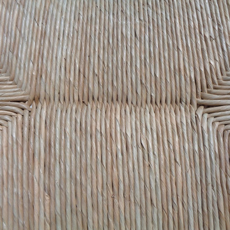 Fauteuil bas design en bois et fibre naturel - Creti 