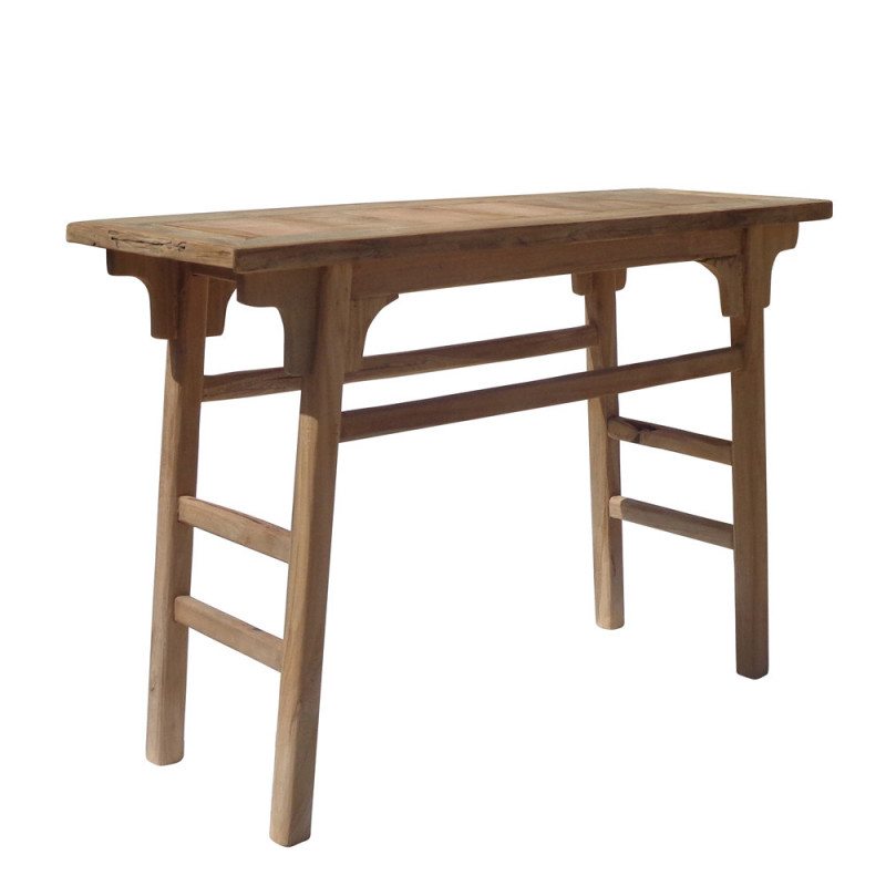 Meuble console d'entrée en bois de teck - Boli 