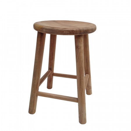 Tabouret bois de teck naturel - Camp 