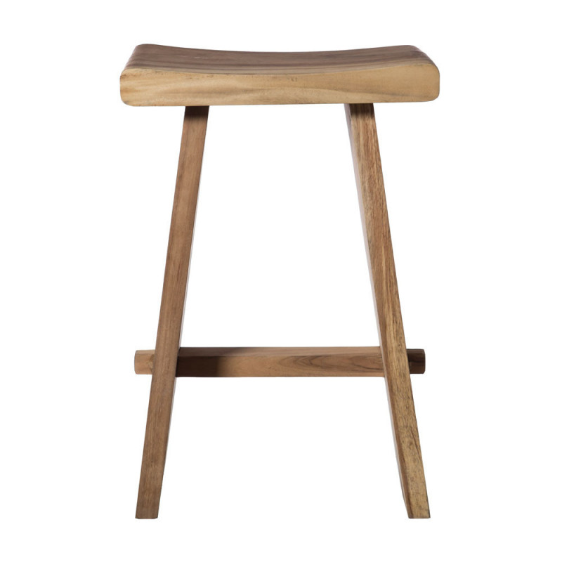 Tabouret de bar bois brut design sans dossier - Faro 