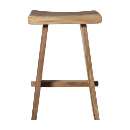 Tabouret de bar bois brut design sans dossier - Faro 