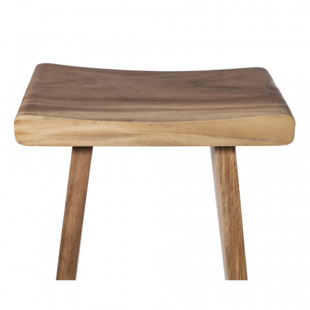 Tabouret de bar bois brut design sans dossier - Faro 