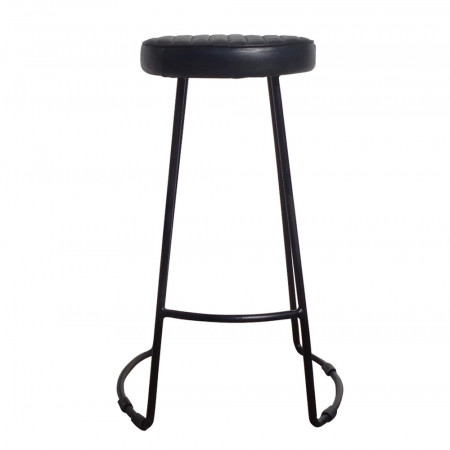 Tabouret de bar industriel vintage noir sans dossier - Nist 