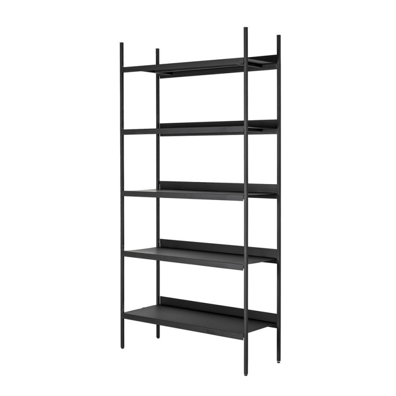 Bibliotheque meuble en metal noir design - Ama