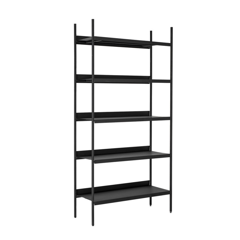 Meuble bibliotheque design metal noir - Ama