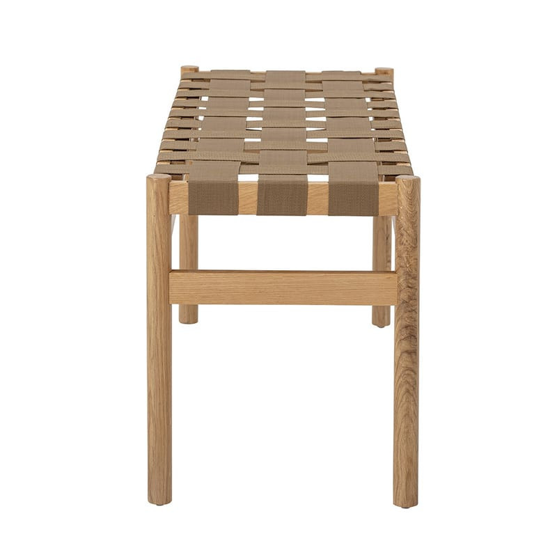 Banc tressé design en bois naturel - Roel 