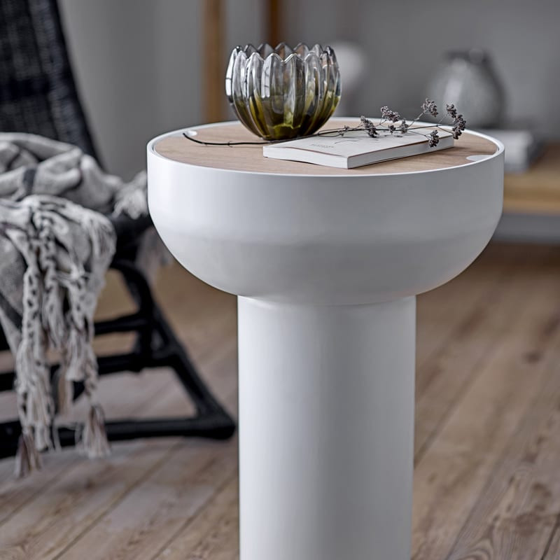 Bout de canapé blanc avec rangement sur Coup de Cœur Design