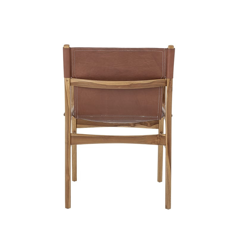 Chaise design cuir marron et bois Bloomingville - Ollie 