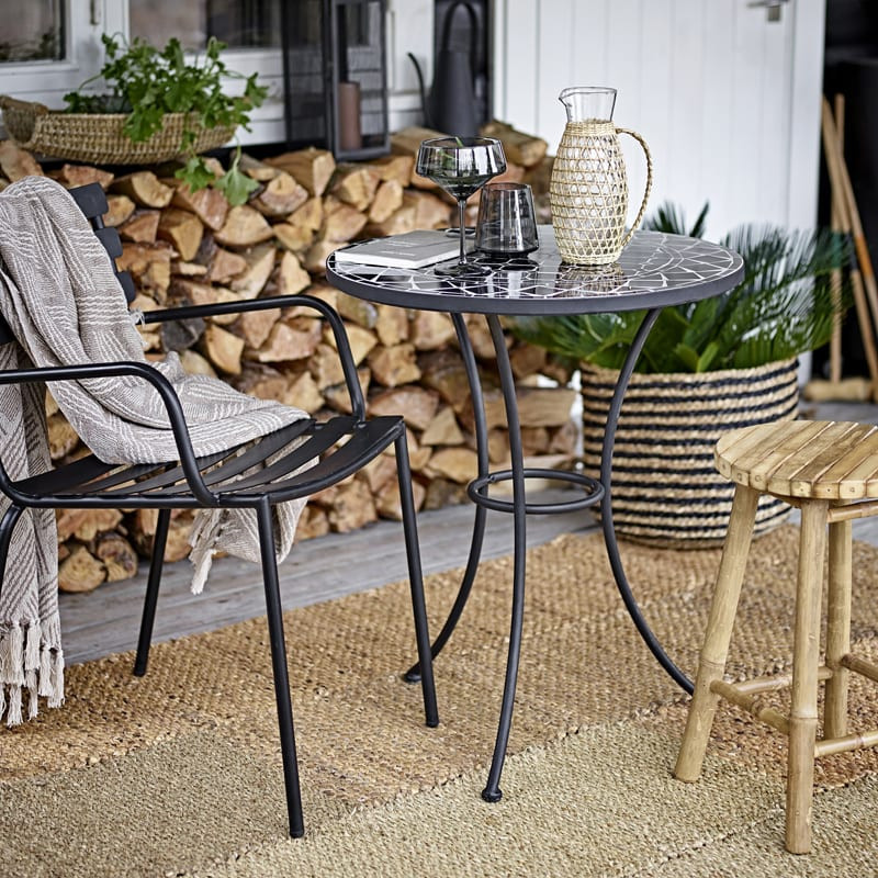 Chaise de jardin design métal noir - Monsi 