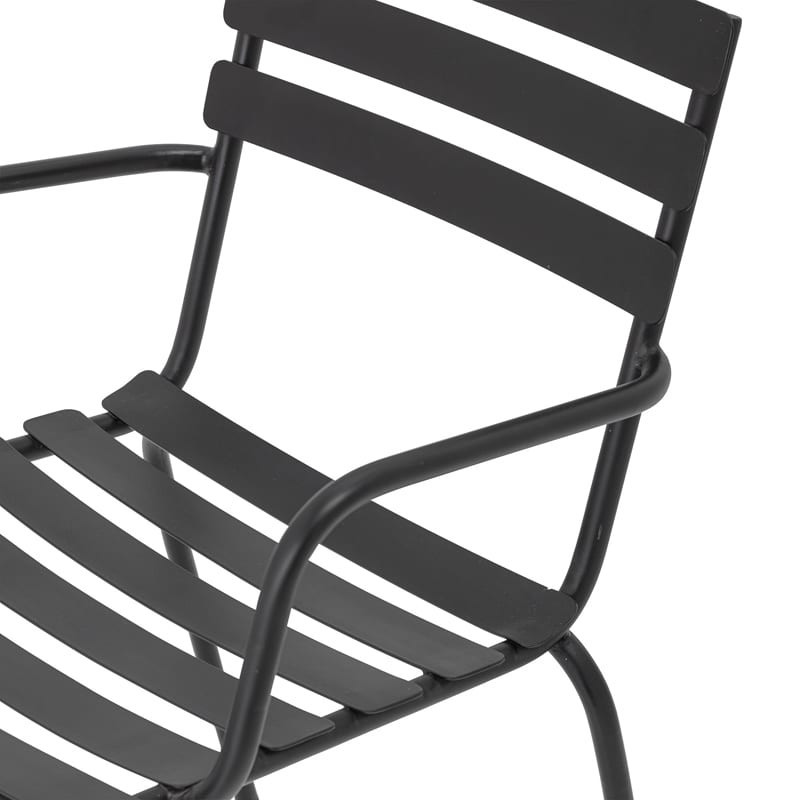 Chaise de jardin design métal noir - Monsi 