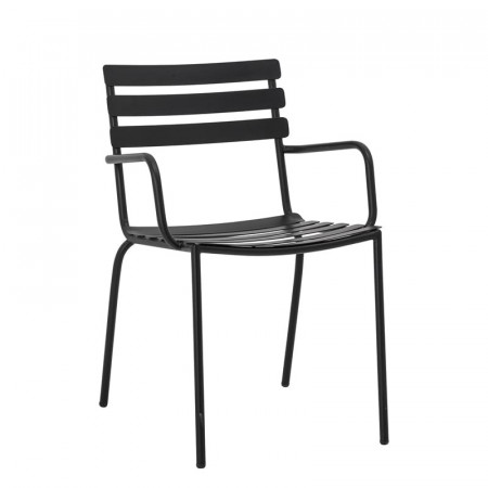 Chaise de jardin design métal noir - Monsi 