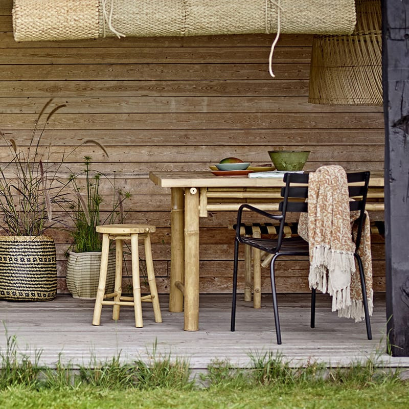 Chaise de jardin design métal noir - Monsi 