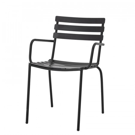 Chaise de jardin design métal noir - Monsi 