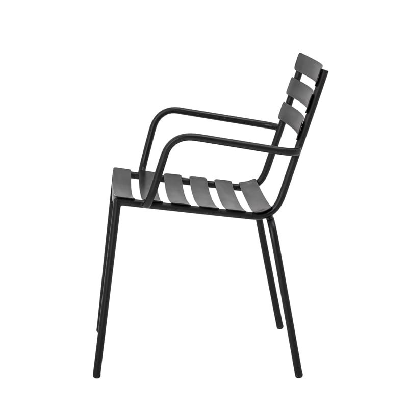 Chaise de jardin design métal noir - Monsi 