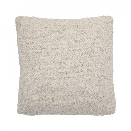 Coussin tissu bouclé blanc carré - Goda 