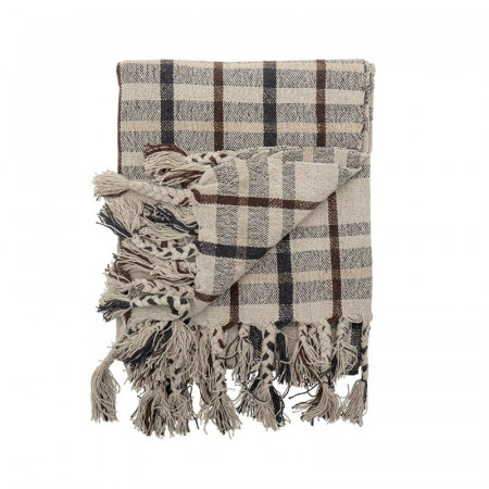 Plaid beige motif ecossais - Ebna 