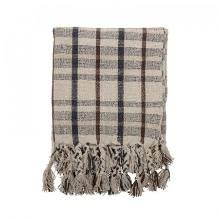 Plaid beige motif ecossais - Ebna 