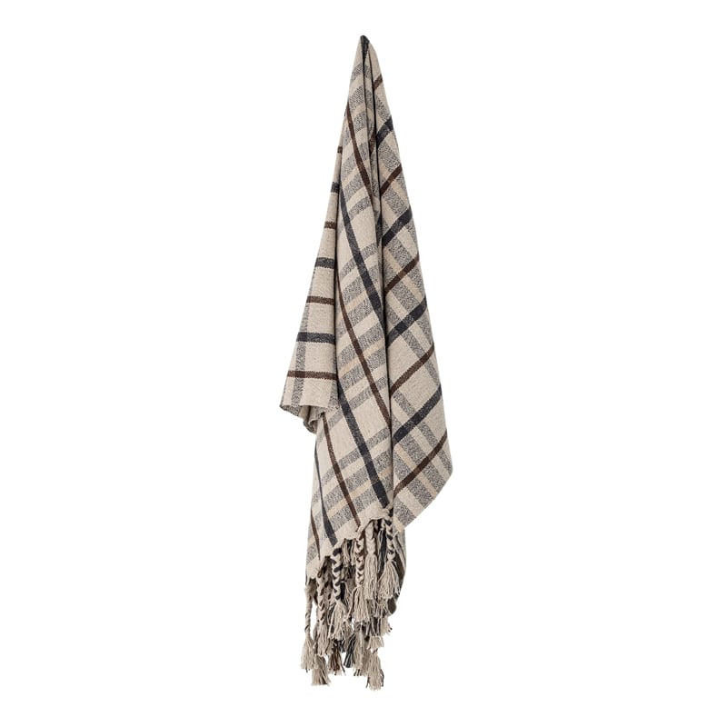 Plaid beige motif ecossais - Ebna 