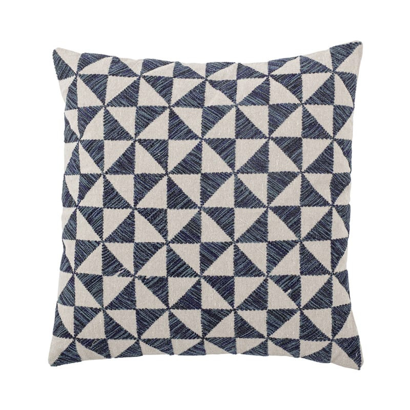 Coussin graphique bleu et blanc - Darnel 