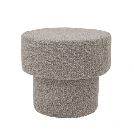 Pouf design en tissu bouclé beige - Raymon 