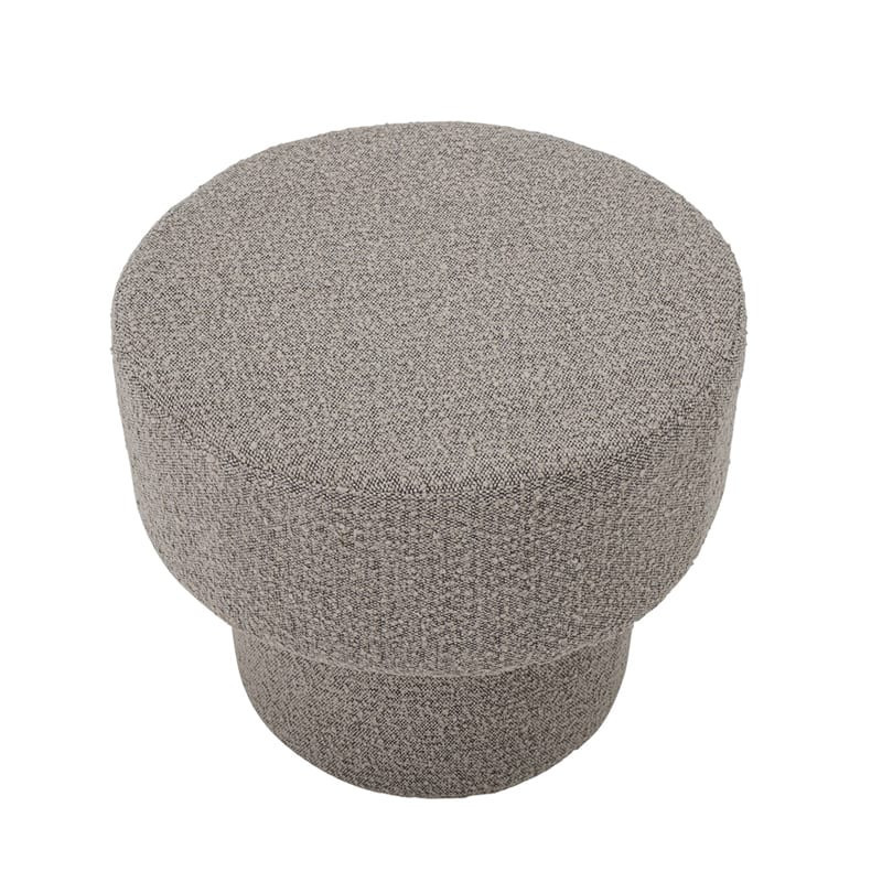 Pouf design en tissu bouclé beige - Raymon 