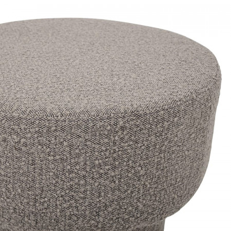 Pouf design en tissu bouclé beige - Raymon 