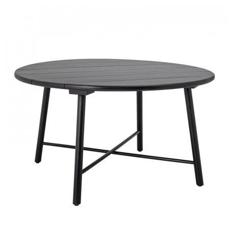 Table ronde noire en bois Bloomingville - Lope 